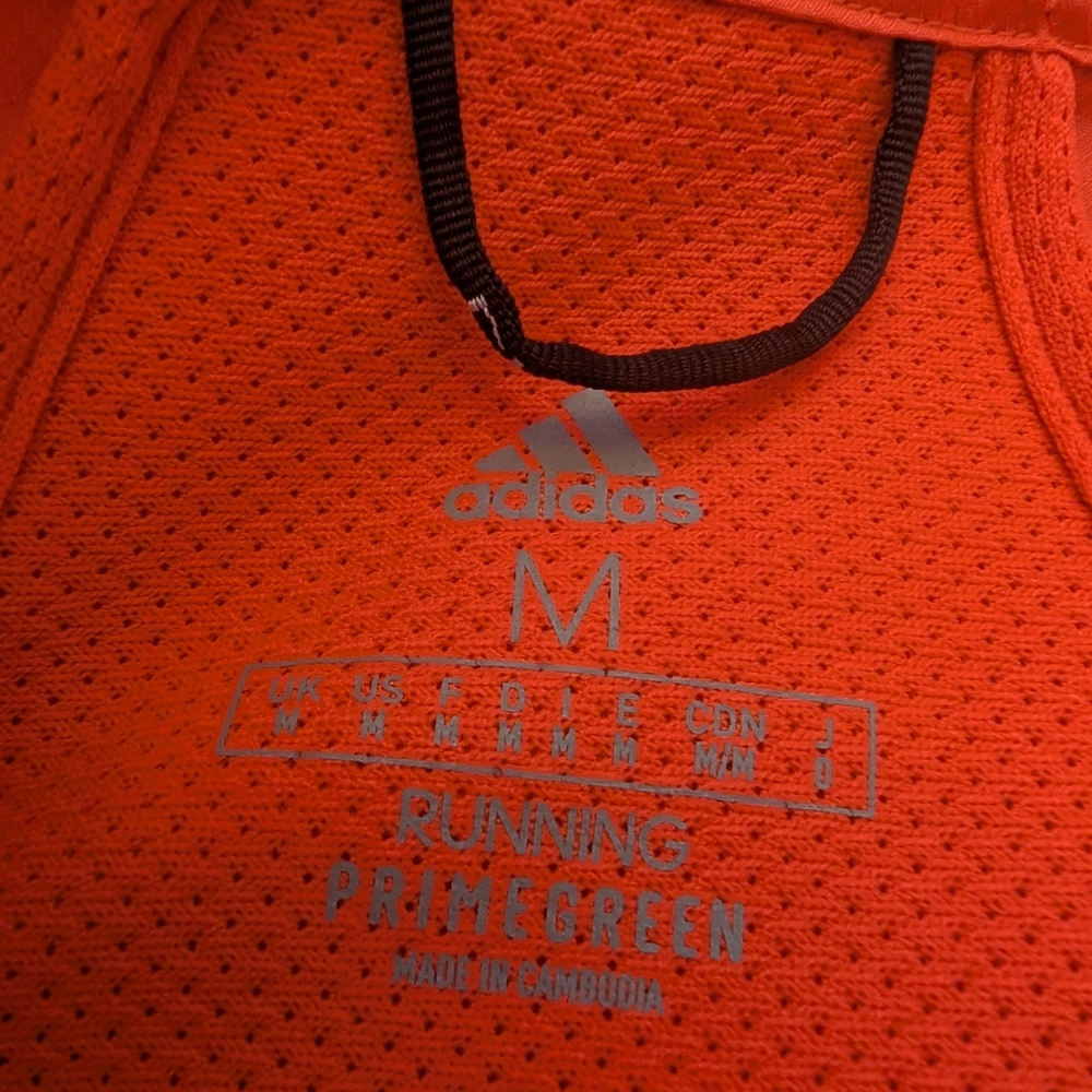 Adidas Men's Orange Hooded Running Jacket - Picture 7 of 8